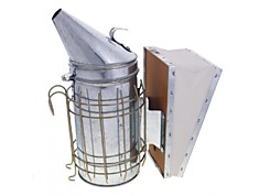 Дымарь пасечный оцинкованный с ограждением (кожаные меха) S07 -размер M
