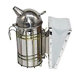 Дымарь пасечный купол высокий, нержавеющий  с ограждением без стакана, замшевая меха (Китай) (S05-L)