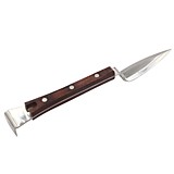 Стамеска №2 из нержавеки 270 мм., заостренная, с гвоздодером и деревянной ручкой K19